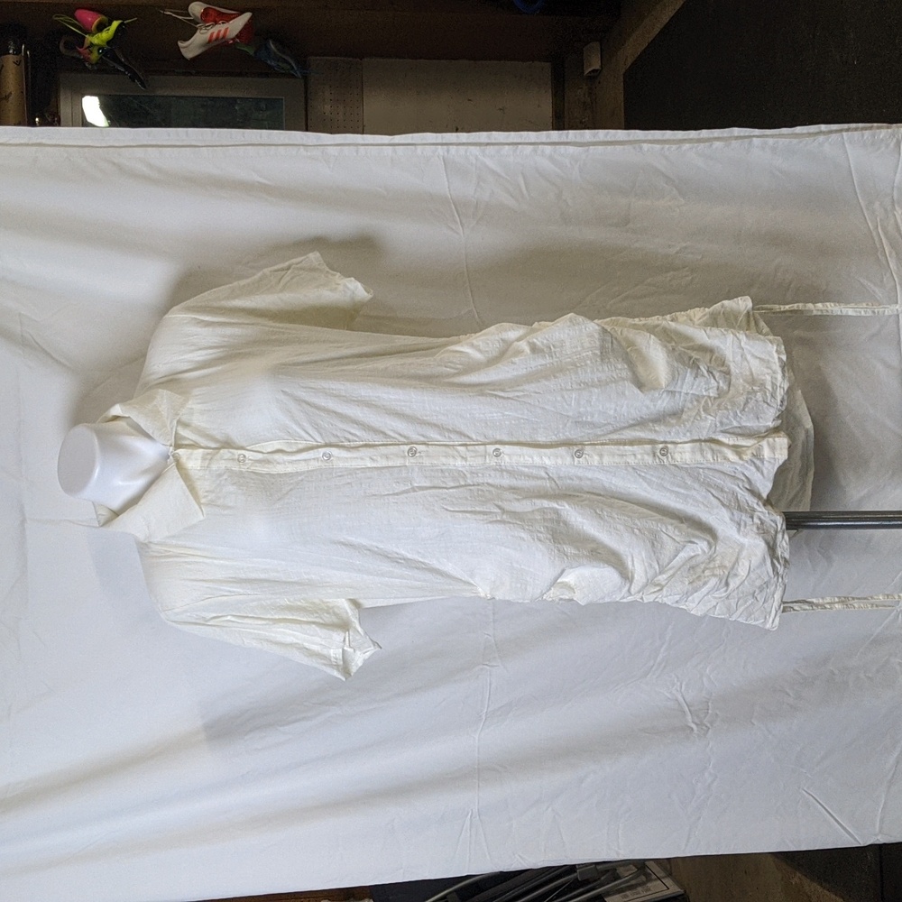 White adjustable button up dress